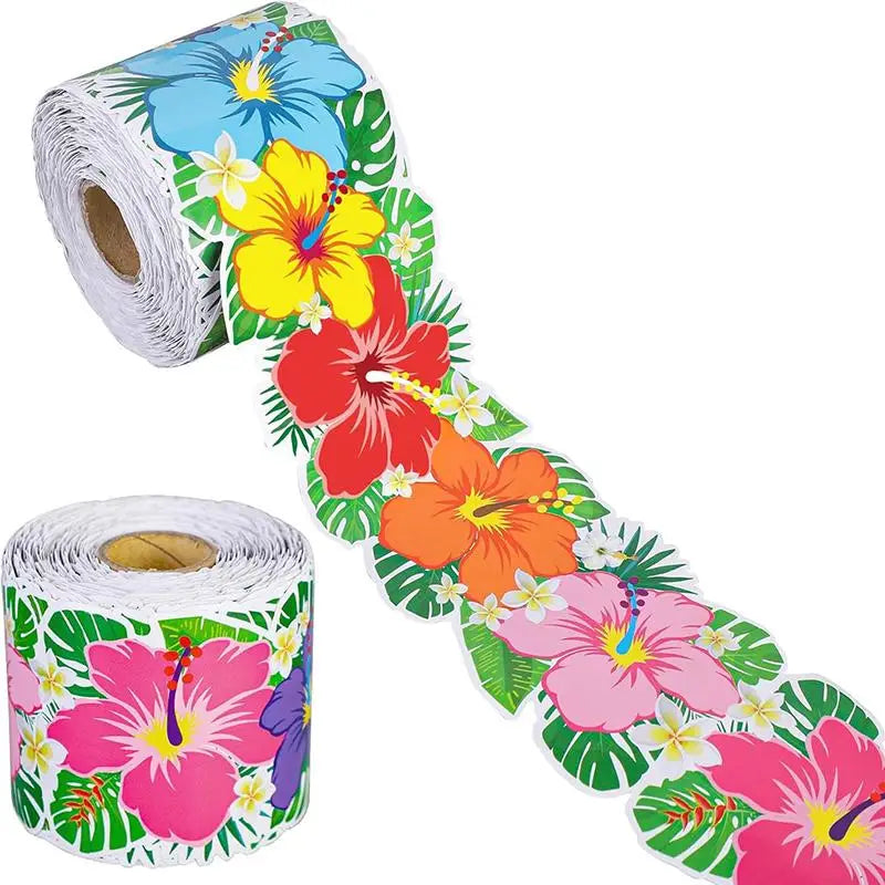 10-Color 60 Ft Self-Stick Floral Bulletin Board Border Trim Bulletin Board Border Axl A2