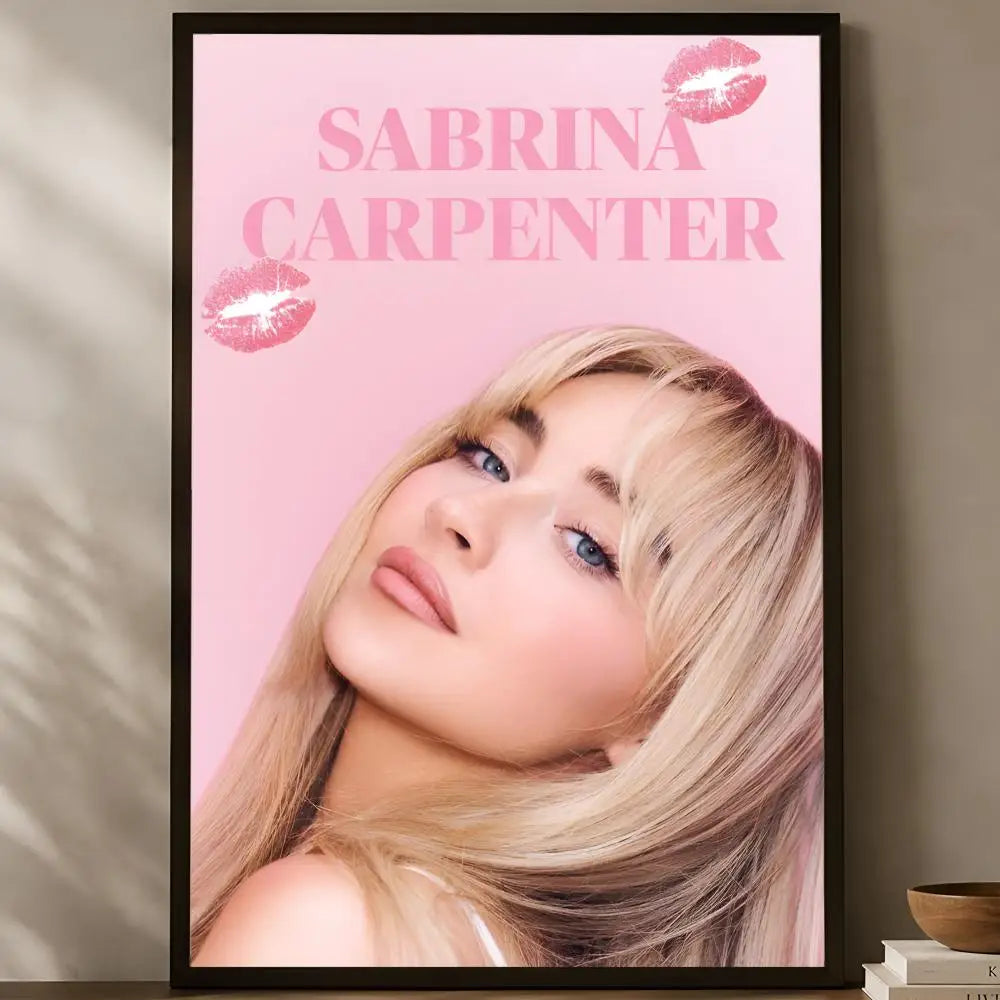 Sabrina Carpenter Poster – Self-Stick HD Wall Art Decor Music Wall Poster Axl White07 15X20cmNoframe