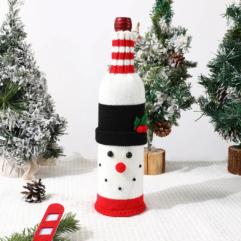 Christmas Wine Bottle Decoration Set – Festive Holiday Decor Holiday Bottle Decor Axl Snowman