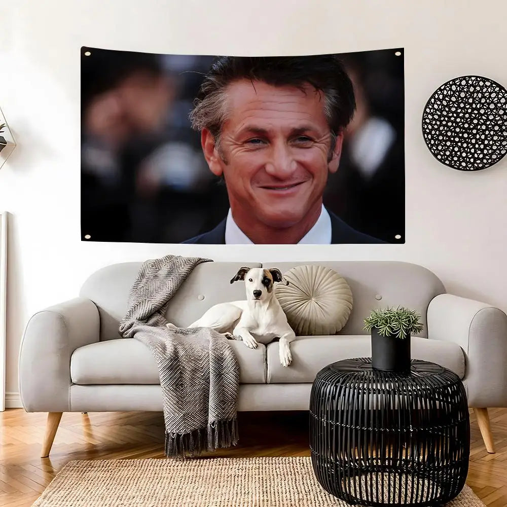 Sean Penn Fan Flag – Indoor & Outdoor Wall Banner | 6 Sizes Decorative Fan Flag Axl