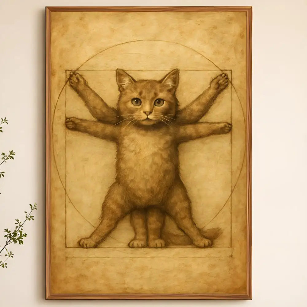 Vitruvian Man Peel-and-Stick PVC Wall Poster – HD Art Print Wall Art Poster Axl White03 60X90cmNoframe