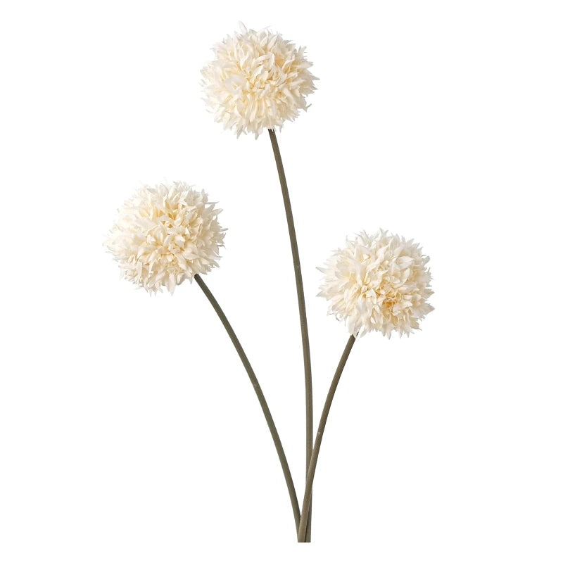 Silk Chrysanthemum Artificial Flower Bouquet | Wedding & Home Décor Artificial Flower Stem Axl Beige 1 PC