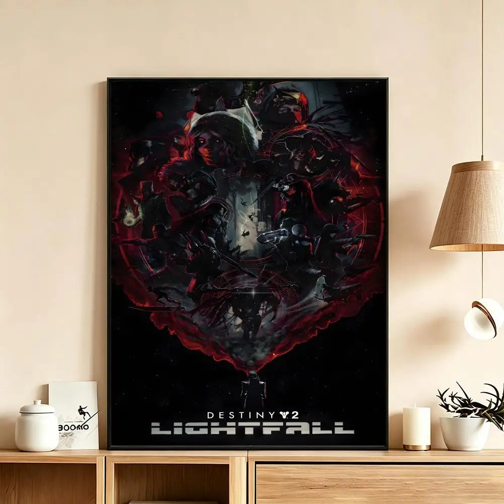 Destiny 2 HD Wall Poster – Waterproof Peel & Stick Game Decor Game Art Poster Axl White3 30X40cmNoframe