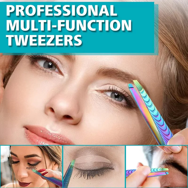 Professional Stainless Steel Tweezers – Eyebrow & Eyelash Tool Precision Tweezers Axl