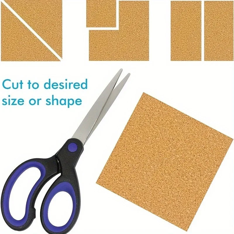 20-Piece Self-Adhesive Cork Coaster Tiles – Square & Round Pads Cork Coaster Tiles Axl