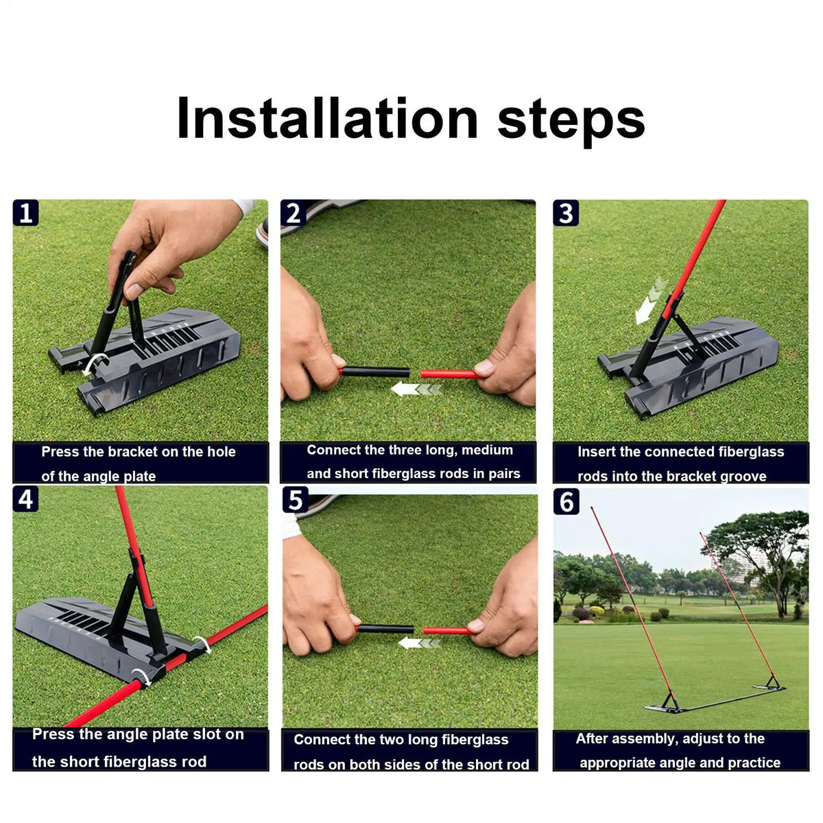 Golf Alignment Stick Holder – Portable Swing Training Aid Golf Swing Trainer Axl