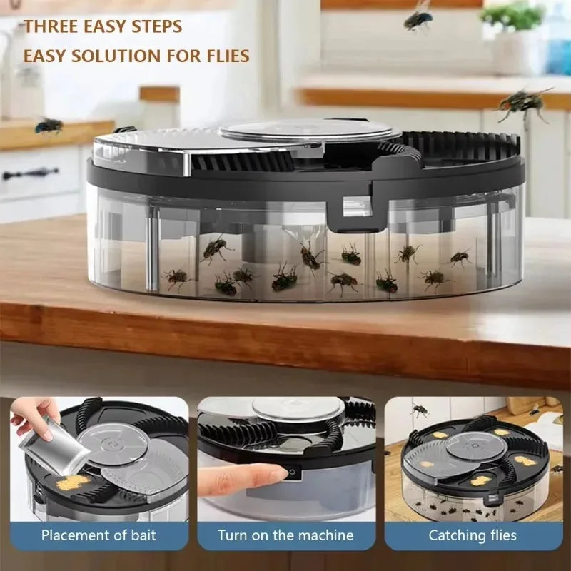 USB Rechargeable Indoor Fly Trap – Quiet Automatic Insect Catcher Indoor Fly Trap Axl