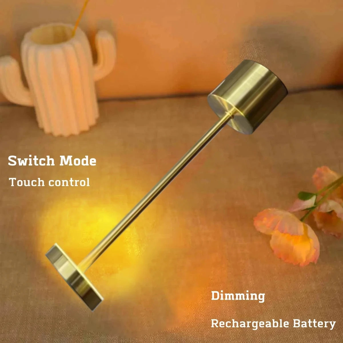 USB Rechargeable Touch Desk Lamp – 3 Color Dimming Night Light Rechargeable Desk Lamp Axl