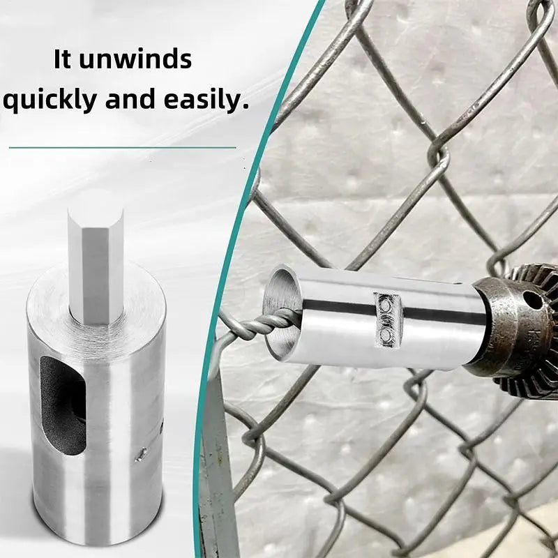 Chain Link Fence Twist Ties Tool – Triangular Shank for Drill Fence Wire Tool Axl