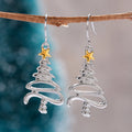 Huitan Christmas Tree Drop Earrings – Star Dangle for Women Drop Earrings Axl E5142
