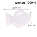 Portable Urinal Bottle 1000/1200ml – Plastic Pee Bottle with Lid Portable Urinal Bottle Axl Women White