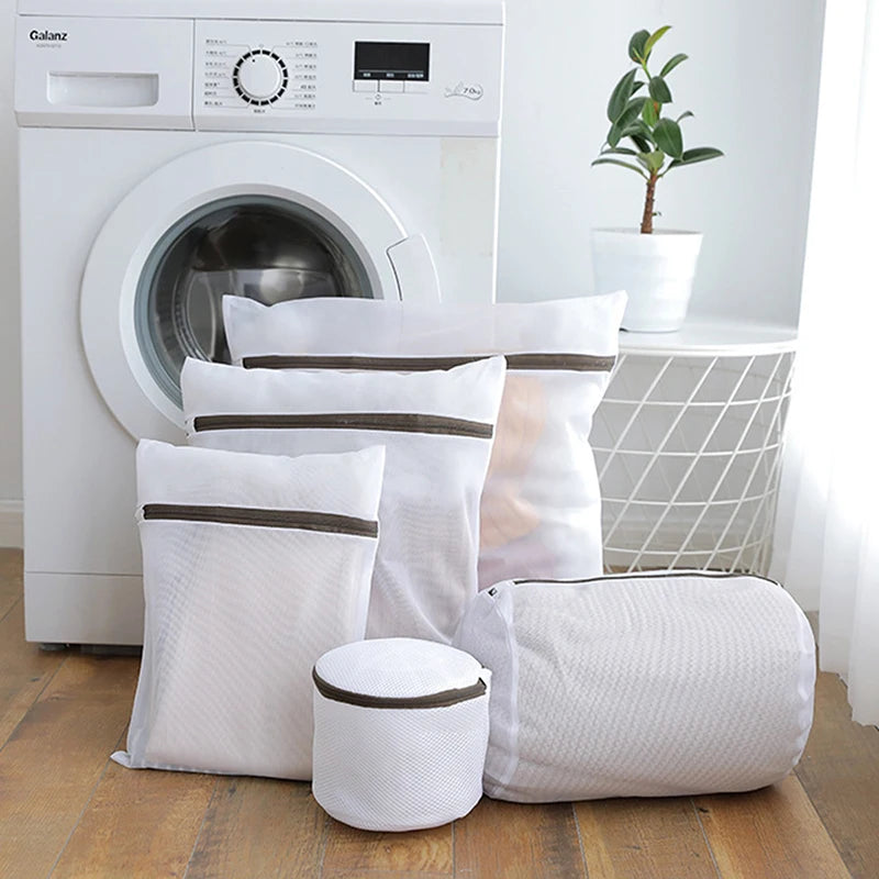 Mesh Laundry Bags for Delicates – 2/3/5 Pack Wash & Travel Mesh Laundry Bags Axl 5PCS Grey