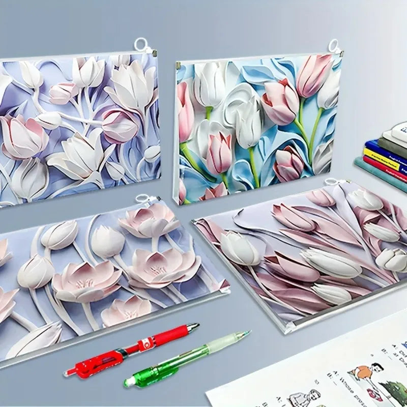 4-Pack A4 Expanding File Folder Organizer – School, Office & Travel Expanding File Folder Axl