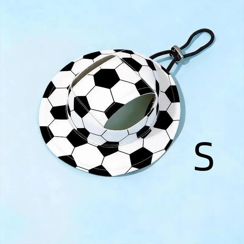 Pet Cowboy Hat with Ear Holes | Sun Hat for Cats & Small Dogs Pet Hat Accessory Axl soccer S