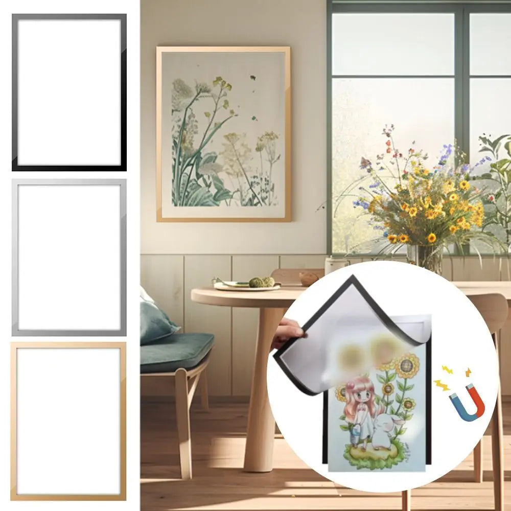 A3 & A4 Magnetic Photo Frame – Self-Adhesive Display Board Magnetic Picture Frame Axl