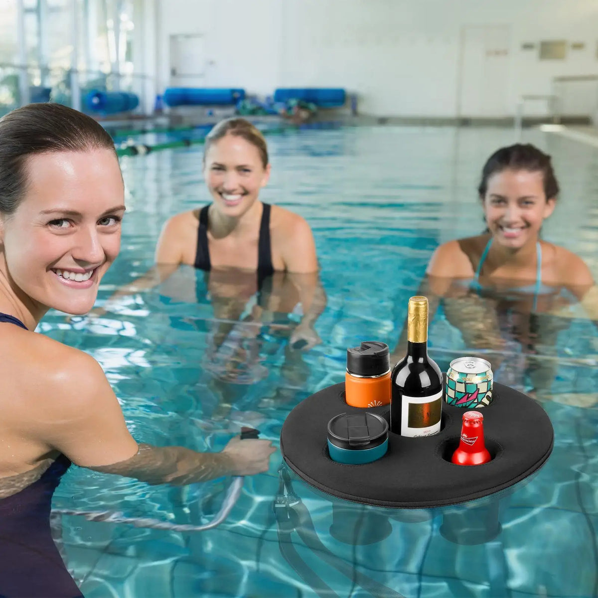 Floating Pool Cup Holder – 5-Hole Drink Float Tray Pool Drink Float Axl
