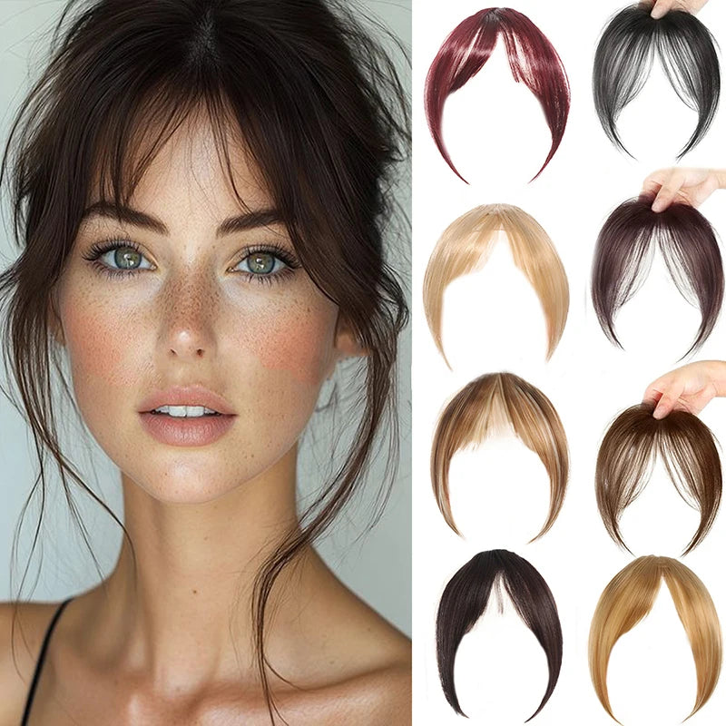 Synthetic Wig Bangs Clip-In Hair Extensions for Women Clip-In Hairpiece Axl