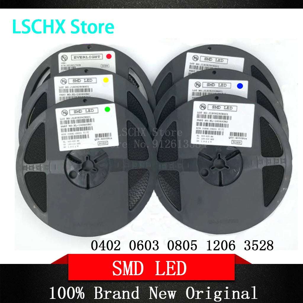 SMD LED Diodes Kit 0402–1210 | 2000–4000 PCS Mixed Colors SMD LED Kit Axl 0805 pink 3000pcs