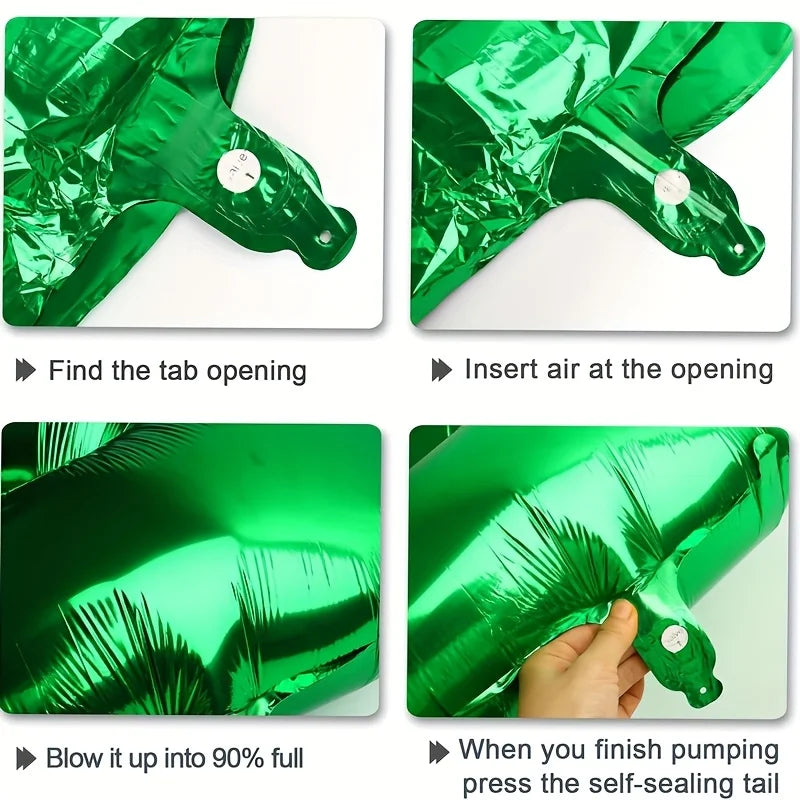 32-Inch Green Number Foil Balloon – Mylar Digit Party Decor Party Foil Balloon Axl