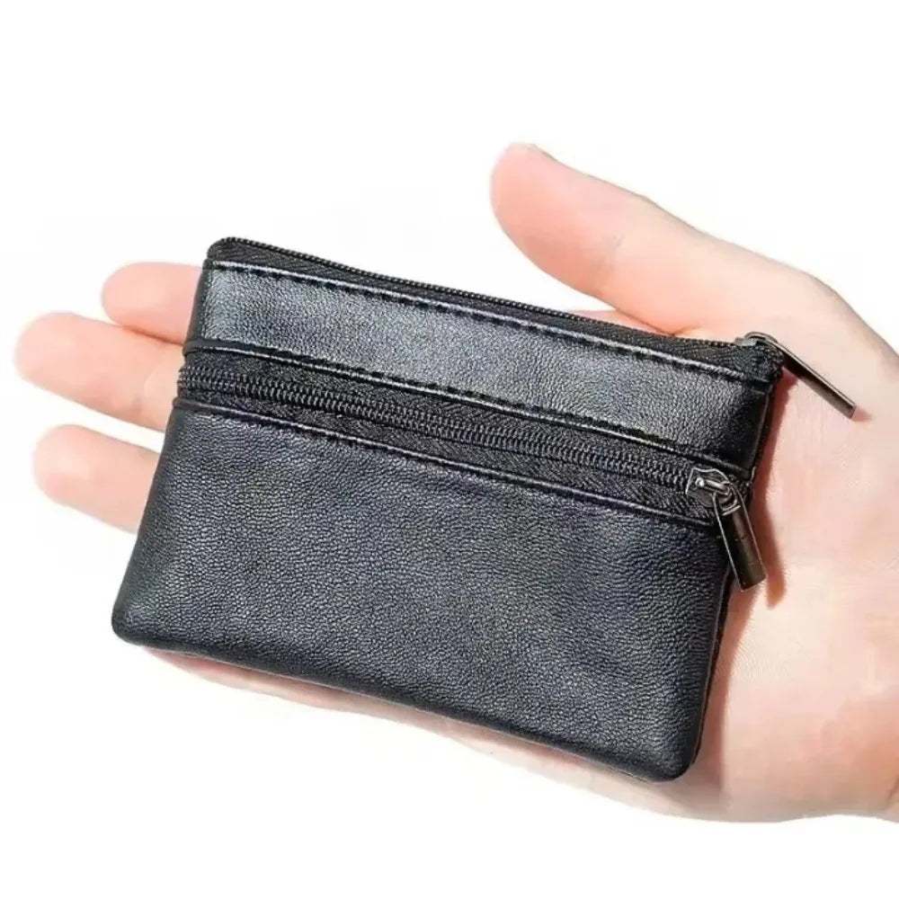 Unisex PU Leather Coin Purse & Key Holder – Zipper Mini Wallet Coin Purse Wallet Axl