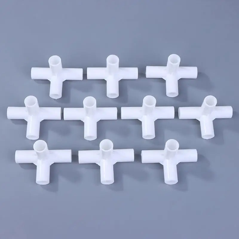 10PCS 12mm Plastic Pipe Connectors – Tee, Elbow & Cross Joints Pipe Connector Set Axl A4