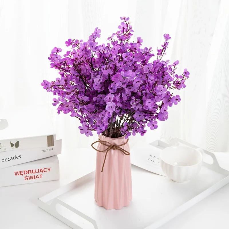 Silk Artificial Gypsophila Peach Blossom Stems | Wedding Décor Artificial Flower Stems Axl