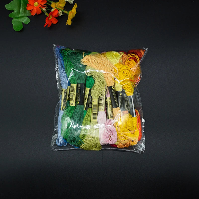 Multicolor Cotton Embroidery Thread Floss Skeins Kit 24–100 Pcs Embroidery Thread Kit Axl