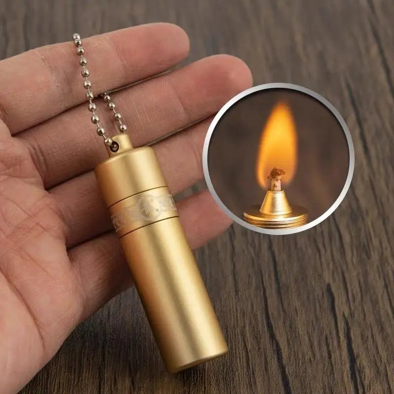 Mini Aluminum Alloy Alcohol Lamp with Wick – Portable Keychain Portable Alcohol Lamp Axl