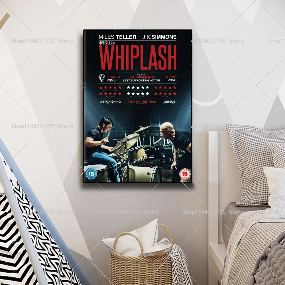 Whiplash Jazz Drummer Movie Poster – Self-Adhesive Wall Sticker Wall Art Poster Axl