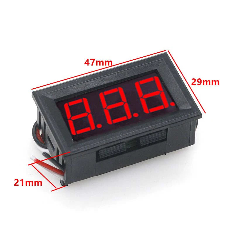DC 100V Digital Voltmeter Ammeter – LED Volt Meter Gauge Digital Voltmeter Gauge Axl red