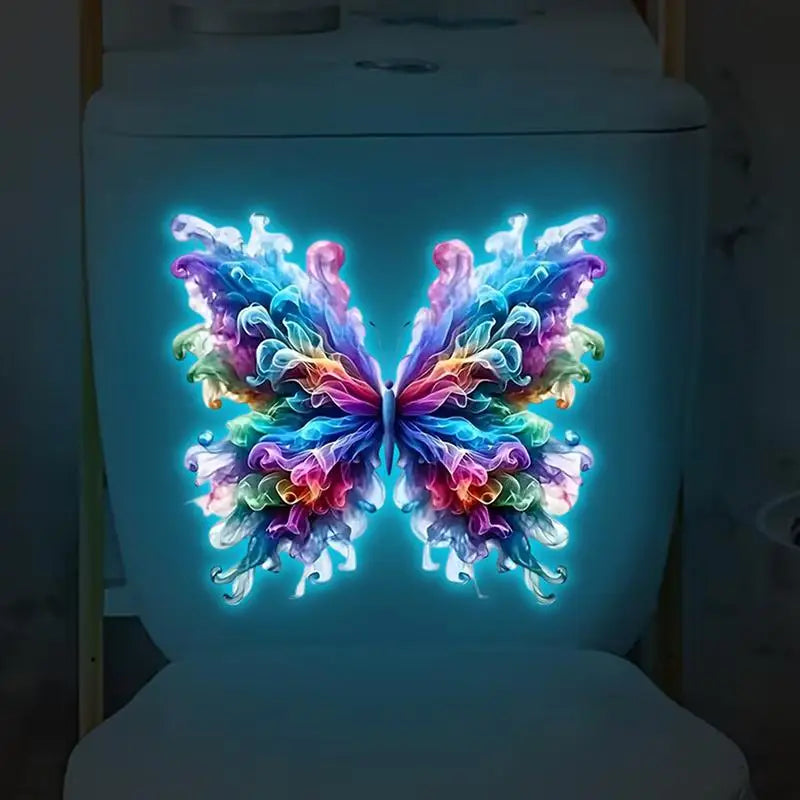 Glow-in-the-Dark Butterfly Toilet & Wall Sticker – Waterproof Wall Decal Sticker Axl