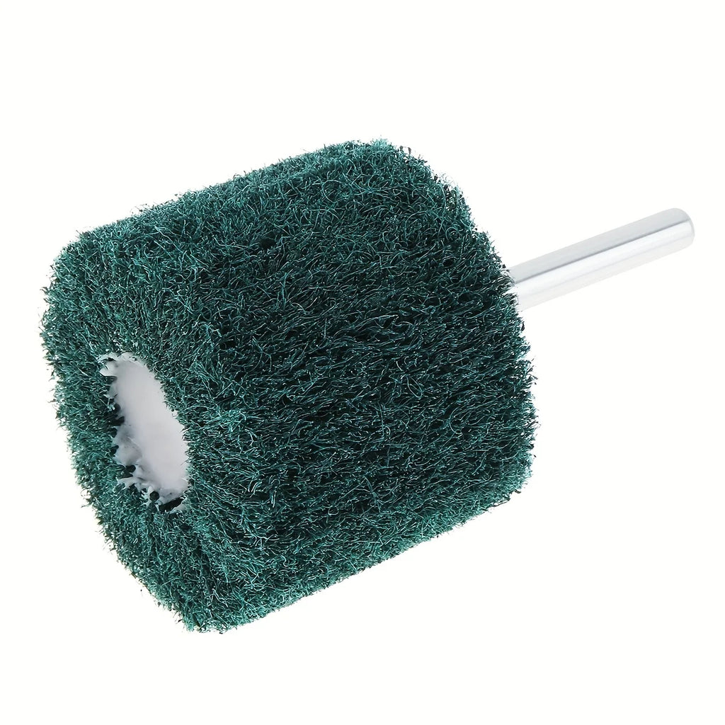 Drill-Mounted Flip Wheel Green Scouring Pad Polishing Brush Drill Polishing Brush Axl green 1pc