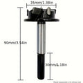 35mm Carbide Forstner Drill Bit – Hinge Hole Opener for Wood Forstner Drill Bit Axl black-1pcs Hexagonal