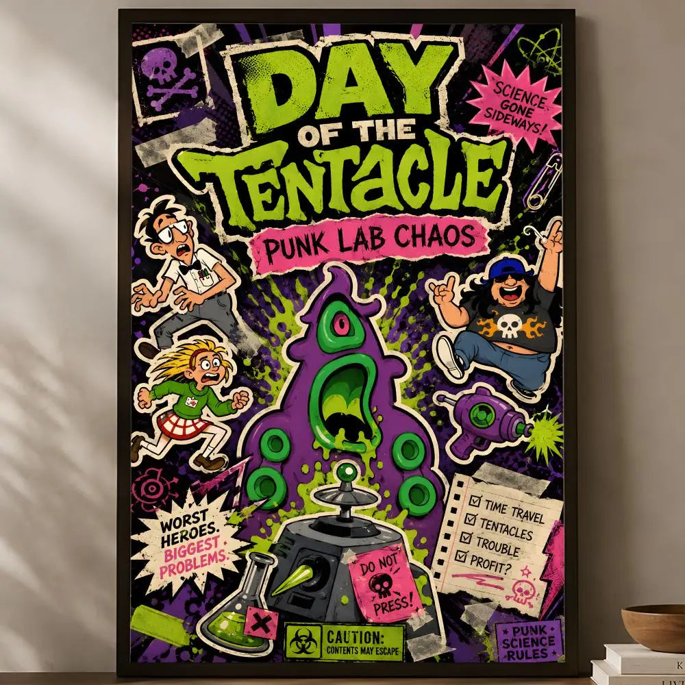 Day of the Tentacle HD PVC Self-Stick Wall Art Poster Wall Art Poster Axl White11 30X40cmNoframe