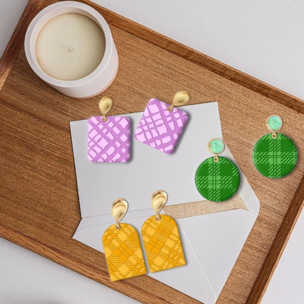 Plaid Clay Texture Mat Stamps – DIY Jewelry & Card Making Clay Texture Stamp Axl