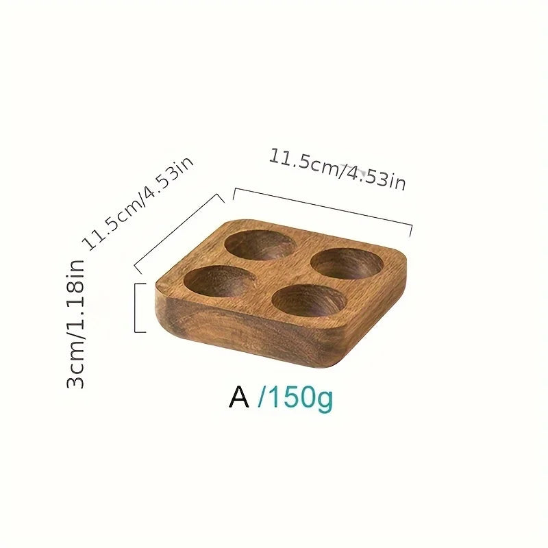 KEMORELA Wooden Egg Storage Box – Multi-Compartment Organizer Egg Storage Organizer Axl 4-hole