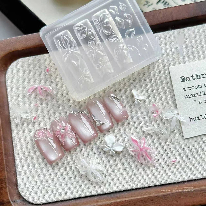 3D Ice Crystal Flower Silicone Nail Art Mold – DIY Acrylic Nail Art Mold Axl