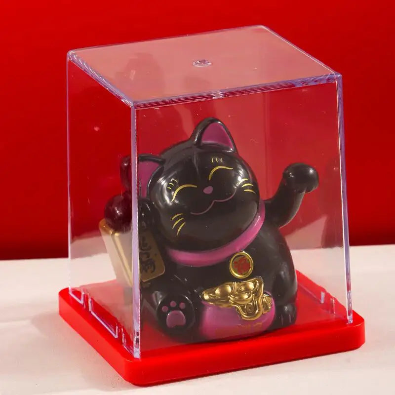 Solar Lucky Beckoning Cat Ornament – Home & Office Décor Solar Cat Ornament Axl A11