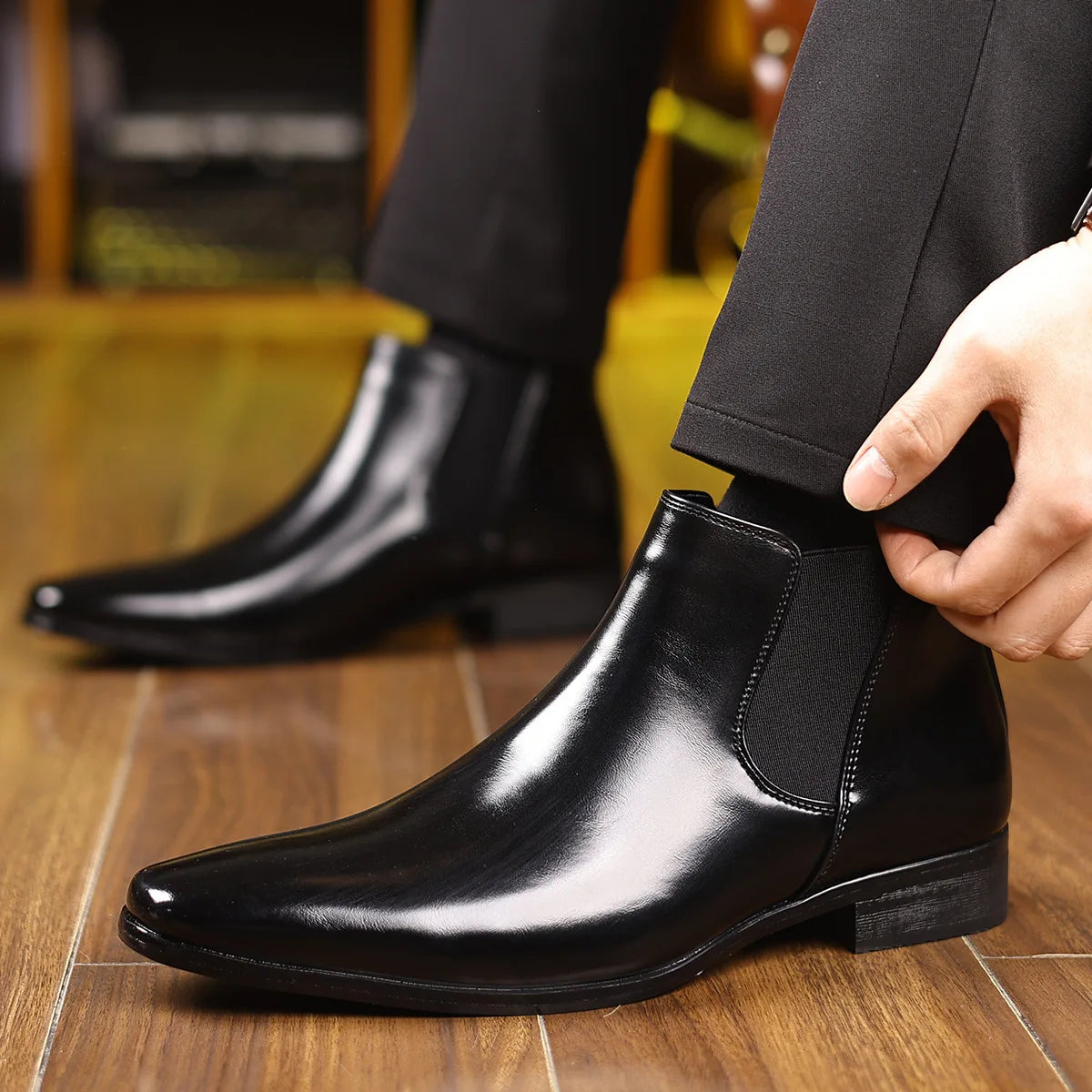 Men's Luxury Chelsea Boots – Soft-Sole Business Ankle Boots Men's Chelsea Boots Axl
