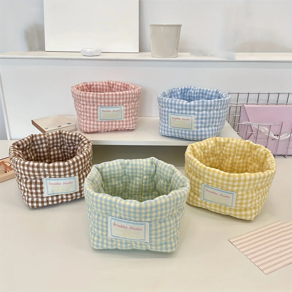 Fabric Storage Basket – Open-Top Decorative Shelf Organizer Fabric Storage Basket Axl