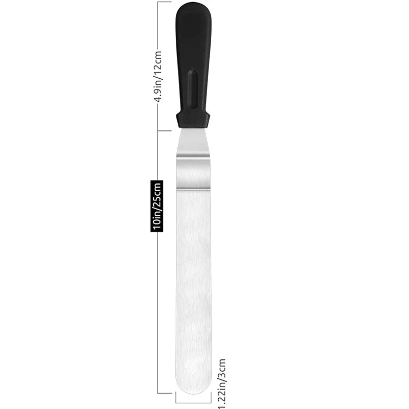 Cake Offset Spatula – Stainless Steel Icing & Frosting Tool Cake Decorating Spatula Axl 10 inch-78885 Option14