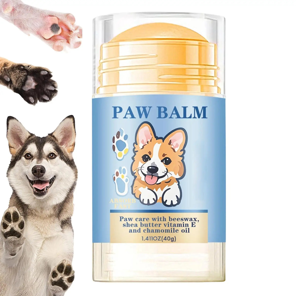 Natural Wax Dog Paw Balm 40g – Moisturizing Paw Butter Pet Paw Balm Axl