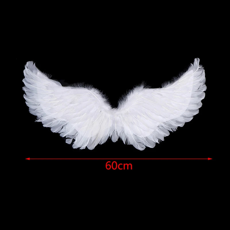 Kids White Angel Feather Wings – Costume & Carnival Party Costume Feather Wings Axl 60cm