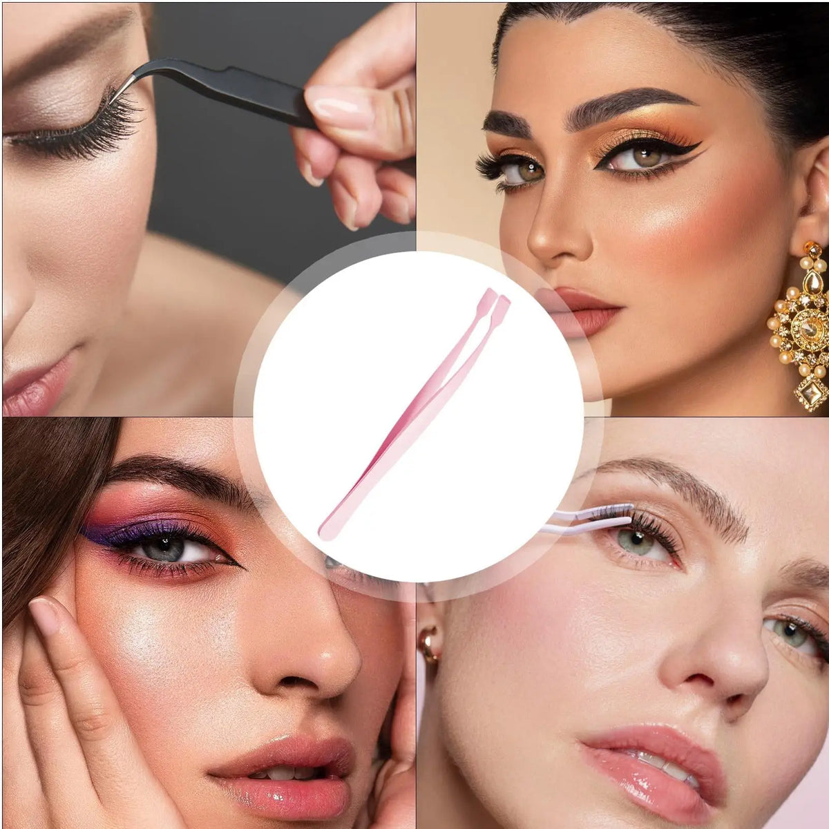 Non-Slip Eyelash Cluster Applicator Tweezers | Lash Tool Eyelash Applicator Tool Axl