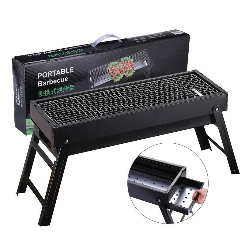 KEMORELA 60CM Folding Charcoal BBQ Grill | Portable Camping Charcoal BBQ Grill Axl