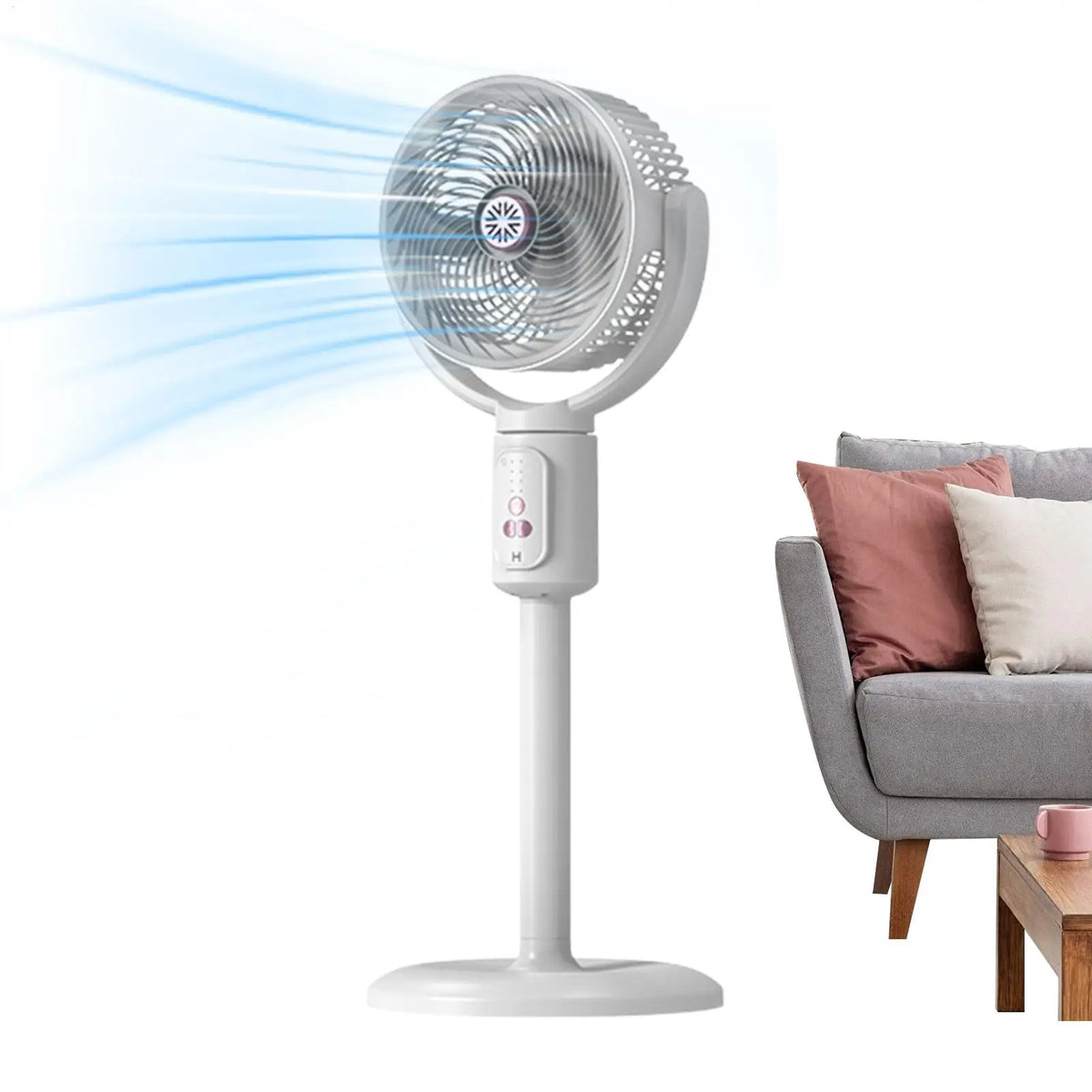 Rechargeable Oscillating Tower Fan | 5-Speed Adjustable Height Oscillating Tower Fan Axl