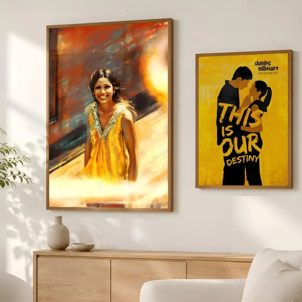 Slumdog Millionaire Movie Poster – Self-Stick HD PVC Wall Art Movie Wall Poster Axl