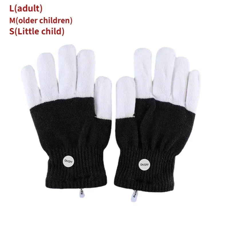 LED Glowing Gloves – Light-Up Fingertip Flash Party Gloves LED Party Gloves Axl