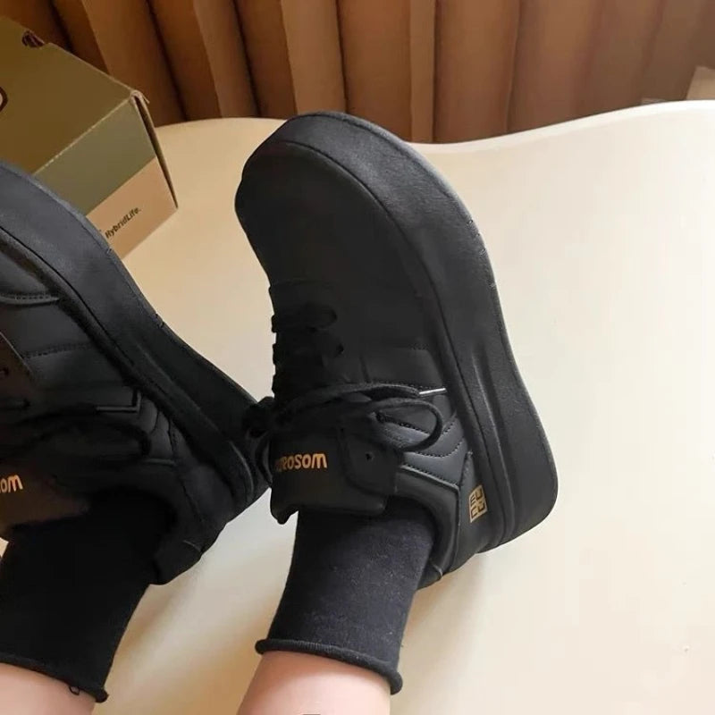 YEAE Women's Chunky Platform Lace-Up Casual Sneakers Platform Casual Sneakers Axl