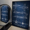 F-16 F-22 F-35 Fighter Jet Wall Poster Sticker | HD Art Decor Wall Art Sticker Axl Black11 50X70cmNoframe